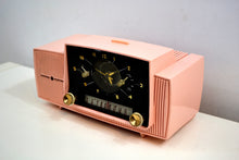 Load image into Gallery viewer, Rose Pink 1959 General Electric Model C-4340 Vacuum Tube AM Clock Radio Mid Century Splendor! - [product_type} - General Electric - Retro Radio Farm