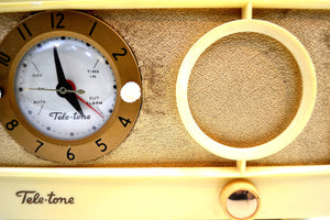 Vintage 1959 Tele-tone Model 81/S1 AM Clock Radio Excellent Condition! - [product_type} - Teletone - Retro Radio Farm