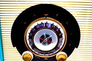 SOLD! - June 17, 2019 - Aqua and White Sputnik Era Vintage 1957 General Electric 862 AM Radio Beautiful! - [product_type} - General Electric - Retro Radio Farm
