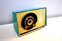 Load image into Gallery viewer, SOLD! - June 17, 2019 - Aqua and White Sputnik Era Vintage 1957 General Electric 862 AM Radio Beautiful! - [product_type} - General Electric - Retro Radio Farm