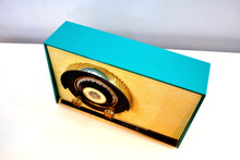 Load image into Gallery viewer, SOLD! - June 17, 2019 - Aqua and White Sputnik Era Vintage 1957 General Electric 862 AM Radio Beautiful! - [product_type} - General Electric - Retro Radio Farm