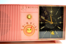 Load image into Gallery viewer, SOLD! - Apr 30, 2019 - Petal Pink 1960s Emerson Lifetimer I Tube AM Clock Radio Mid Century Beauty! - [product_type} - Emerson - Retro Radio Farm