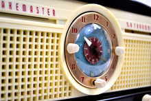 Load image into Gallery viewer, Mocha Brown Bakelite 1950 Jewel Wakemaster Model 5057U Vacuum Tube AM Clock Radio The Master Awaketh! - [product_type} - Jewel - Retro Radio Farm