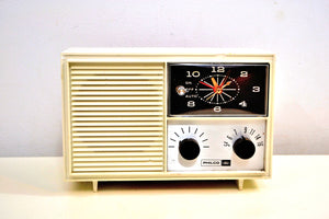 Valiant White 1967 Philco-Ford Model F234 Vacuum Tube AM Radio End of an Era! - [product_type} - Philco - Retro Radio Farm