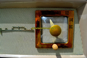 SOLD! - June 23, 2018 - SANDALWOOD BEIGE IVORY Mesh Mid Century 1954 Sparton Model 375C AM Tube Radio Real Looker! - [product_type} - Sparton - Retro Radio Farm