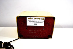 Alabaster Ivory Bakelite Post War 1947 Delco Model 1230A AM Vacuum Tube Radio Works Great! - [product_type} - Firestone - Retro Radio Farm