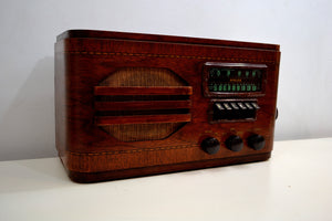 Wood Vintage 1939 Airline 84WG-612A AM Vacuum Tube AM Shortwave Radio Excellent+ Condition! - [product_type} - Airline - Retro Radio Farm