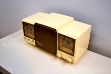 Load image into Gallery viewer, Fleetwood Ivory and Gold 1955 General Electric Model 920 Vacuum Tube AM Clock Radio Higher End Model! - [product_type} - General Electric - Retro Radio Farm
