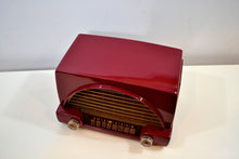 Load image into Gallery viewer, SOLD! - May 14, 2019 - Cranberry Red 1952 Philco Model 52-542 Transitone Vintage AM Tube Radio Bakelite Unbelievable Sound! - [product_type} - Philco - Retro Radio Farm