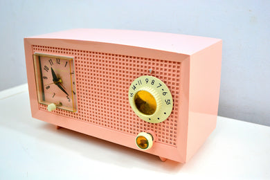 Chiffon Pink Vintage 1959 General Electric Model C-435A Vacuum Tube Radio Lovely Lady!