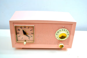 Chiffon Pink Vintage 1959 General Electric Model C-435A Vacuum Tube Radio Lovely Lady! - [product_type} - General Electric - Retro Radio Farm