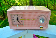 Load image into Gallery viewer, SOLD! - May 16, 2018 - PINK LADY Mid Century Retro Vintage 1959 General Electric Model C-400A AM Tube Radio Pink Clock Face! - [product_type} - General Electric - Retro Radio Farm