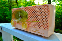 Load image into Gallery viewer, SOLD! - June 3, 2018 - BLUETOOTH MP3 UPGRADE ADDED - CLOVER PINK Vintage Atomic Age 1959 Admiral Y3354 Tube AM Radio Clock Near Mint! - [product_type} - Admiral - Retro Radio Farm