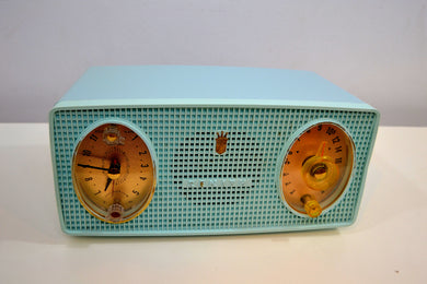 SOLD! - Jan. 8, 2020 - Belvedere Blue Vintage 1959 Zenith Model B514V AM Tube Radio Excellent Condition!