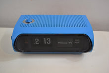 Load image into Gallery viewer, Orbit Blue 70s Panasonic Model RC-1103 Flip Clock Solid State AM Radio Works Great! - [product_type} - Panasonic - Retro Radio Farm