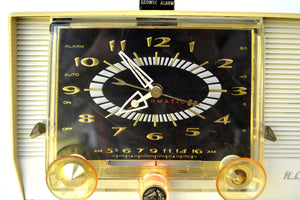 Golden Rod Yellow 1959 RCA Victor C-4EM Tube AM Clock Radio Works Great! Looks So MCM! - [product_type} - RCA Victor - Retro Radio Farm
