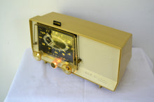 Load image into Gallery viewer, Golden Rod Yellow 1959 RCA Victor C-4EM Tube AM Clock Radio Works Great! Looks So MCM! - [product_type} - RCA Victor - Retro Radio Farm