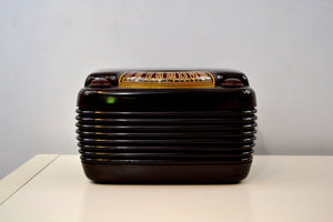 SOLD! - May 30, 2019 - Marble Swirly Brown Bakelite Vintage 1946 Philco Model 46-420 AM Radio Flawless and Sounds Amazing! - [product_type} - Philco - Retro Radio Farm