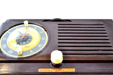 Load image into Gallery viewer, SOLD! - Oct 13, 2019 - Art Deco 1952 General Electric Model 60 AM Brown Bakelite Tube Clock Radio Totally Restored! - [product_type} - General Electric - Retro Radio Farm