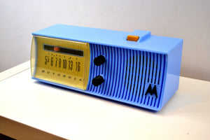 Azure Blue Mid Century Retro 1957 Motorola 57H Tube AM Radio - [product_type} - Motorola - Retro Radio Farm