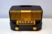 Load image into Gallery viewer, SOLD! - June 29, 2019 - &quot;THE MODERNE&quot; 1949 Emerson Model 561A Brown Bakelite AM Tube Radio Golden Age Beauty in Pristine Condition! - [product_type} - Emerson - Retro Radio Farm