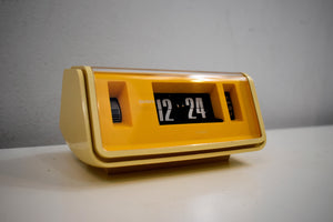 Eames Yellow Vintage 1970s Caslon Model 801 Flip Clock