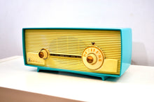 Load image into Gallery viewer, SOLD! - Jan. 8, 2020 - Seafoam Delight Turquoise and White 1958 Admiral Model 5D4 Tube AM Radio Absolutely Beauteous! - [product_type} - Admiral - Retro Radio Farm