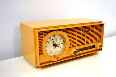 SOLD! - Jan 4, 2020 - Harvest Gold 1961 Travler Model 63C301 AM Tube Radio Rare Color and Time Warp Condition!