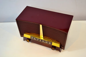 SOLD! - Dec 16, 2019 -Burgundy 1955 Westinghouse H-436T5 AM Tube Retro Radio Very Sweet Sounding! - [product_type} - Westinghouse - Retro Radio Farm