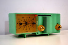 Charger l&#39;image dans la galerie, SOLD! - July 3, 2019 - Beautiful Sea Green Retro 1956 Motorola 56CS4A Tube AM Clock Retro Radio - [product_type} - Motorola - Retro Radio Farm