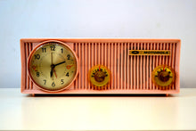 Charger l&#39;image dans la galerie, SOLD! - Jan 26, 2020 - Pink Velvet 1957 Motorola 57CS Port Hole Tube AM Clock Radio Totally Restored! - [product_type} - Motorola - Retro Radio Farm