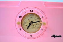 Load image into Gallery viewer, SOLD! - Dec 19, 2019 - Pelican Pink Mid Century Deco 1952 Majestic Unknown Model Clock Radio Cream Puff! - [product_type} - Majestic - Retro Radio Farm