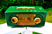 Load image into Gallery viewer, SOLD! - Sept 4, 2018 - BLUETOOTH MP3 UPGRADE ADDED - Candy Apple Green Mid Century Retro Jetsons Vintage 1955 Zenith Model R511F AM Tube Radio Da Bomb! - [product_type} - Zenith - Retro Radio Farm