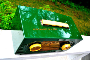 SOLD! - Sept 4, 2018 - BLUETOOTH MP3 UPGRADE ADDED - Candy Apple Green Mid Century Retro Jetsons Vintage 1955 Zenith Model R511F AM Tube Radio Da Bomb! - [product_type} - Zenith - Retro Radio Farm
