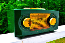 Load image into Gallery viewer, SOLD! - Sept 4, 2018 - BLUETOOTH MP3 UPGRADE ADDED - Candy Apple Green Mid Century Retro Jetsons Vintage 1955 Zenith Model R511F AM Tube Radio Da Bomb! - [product_type} - Zenith - Retro Radio Farm