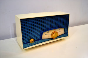 SOLD! - Jan 22, 2020 - Tyrol Blue Metallic Mid Century 1961 Philco Model K821-124 Tube AM Radio Sounds Great Real Looker! - [product_type} - Philco - Retro Radio Farm