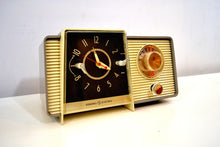 画像をギャラリービューアに読み込む, SOLD! - Sept 25, 2019 - Pewter and Ivory 1959 General Electric Model C-405 Tube AM Clock Radio Excellent Original Condition! - [product_type} - General Electric - Retro Radio Farm