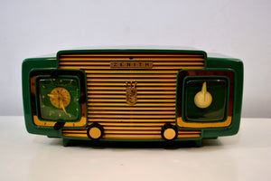 SOLD! - Sept 13, 2019 - Jade Green and Gold 1953 Zenith Model L622F AM Vintage Tube Radio Gorgeous Looking and Sounding! - [product_type} - Zenith - Retro Radio Farm