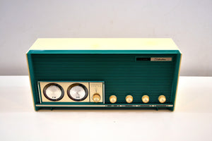 SOLD! - June 28, 2019 - Mariner Teal Vintage 1966 Silvertone 6019 AM/FM Tube Radio Near Mint and Gimmicky Beyond Comparison! - [product_type} - Silvertone - Retro Radio Farm