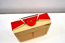 Load image into Gallery viewer, SOLD! - Feb 29, 2020 - SO CUTE! Red and Beige Vintage 1954 Westinghouse Model H-598P4 AM Tube Retro Radio No Cracks Works Great! - [product_type} - Westinghouse - Retro Radio Farm