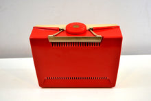 Load image into Gallery viewer, SOLD! - Feb 29, 2020 - SO CUTE! Red and Beige Vintage 1954 Westinghouse Model H-598P4 AM Tube Retro Radio No Cracks Works Great! - [product_type} - Westinghouse - Retro Radio Farm