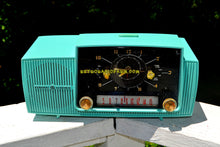 Load image into Gallery viewer, SOLD! - Nov 24, 2018 - Seafoam Green Mid Century Jetsons 1957 General Electric Model 912D Tube AM Clock Radio Sweet! - [product_type} - General Electric - Retro Radio Farm