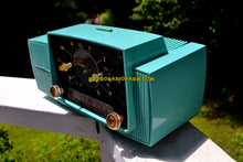 Load image into Gallery viewer, SOLD! - Nov 24, 2018 - Seafoam Green Mid Century Jetsons 1957 General Electric Model 912D Tube AM Clock Radio Sweet! - [product_type} - General Electric - Retro Radio Farm