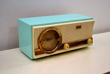 画像をギャラリービューアに読み込む, Chalfonte Blue Retro Jetsons 1960 Truetone D2801 Tube AM Clock Radio Totally Restored! - [product_type} - Truetone - Retro Radio Farm