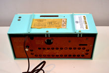 Charger l&#39;image dans la galerie, Chalfonte Blue Retro Jetsons 1960 Truetone D2801 Tube AM Clock Radio Totally Restored! - [product_type} - Truetone - Retro Radio Farm