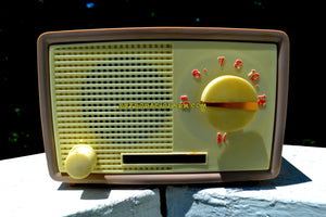 SOLD! - Dec 3, 2018 - 1959 Taupe Midget Alrad Japanese Post War Tube AM Radio! It's Rad! - [product_type} - Alrad - Retro Radio Farm