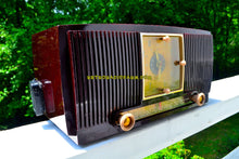 Charger l&#39;image dans la galerie, SOLD! - July 24, 2018 - BLUETOOTH MP3 READY - Burgundy Swirl 1955 General Electric Model 546PH AM Clock Radio Works Great! - [product_type} - General Electric - Retro Radio Farm
