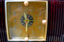 画像をギャラリービューアに読み込む, SOLD! - July 24, 2018 - BLUETOOTH MP3 READY - Burgundy Swirl 1955 General Electric Model 546PH AM Clock Radio Works Great! - [product_type} - General Electric - Retro Radio Farm
