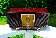 Load image into Gallery viewer, SOLD! - July 24, 2018 - BLUETOOTH MP3 READY - Burgundy Swirl 1955 General Electric Model 546PH AM Clock Radio Works Great! - [product_type} - General Electric - Retro Radio Farm