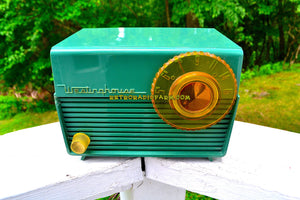 SOLD! - Sept 15, 2018 - Leaf Green 1953 Westinghouse H-380T5 AM Tube Radio Sounds Great! - [product_type} - Westinghouse - Retro Radio Farm